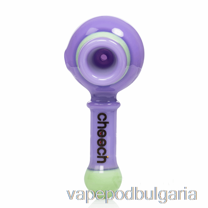 Vape 10000 Дръпки Cheech Glass Dual Spoon Pipe Purple / Green